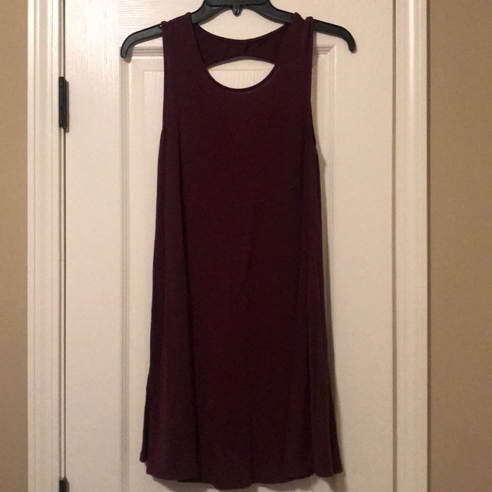 American Eagle burgundy swing dress SZ XS